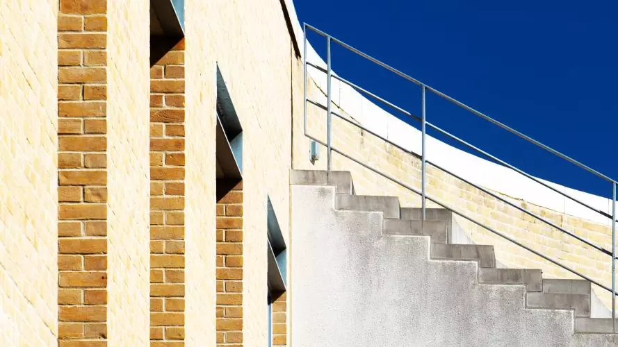 Stairs to internal quad at SBS